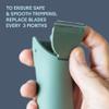 Meridian - Trimmer Replacement Blade - Sage Ceramic Blades for Electric Body & Pubic Hair Trimmer - 1 Pack view 4