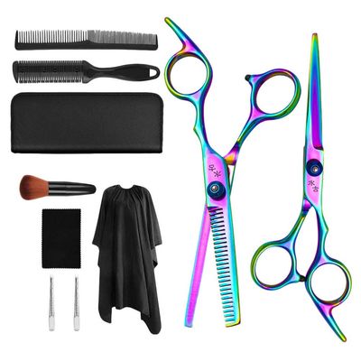 Beaupretty 1set Hairdressing Scissors Kit Barber Scissors Flat Tooth for Hair Cutting Trimming and Thinning for Home and Professional Use