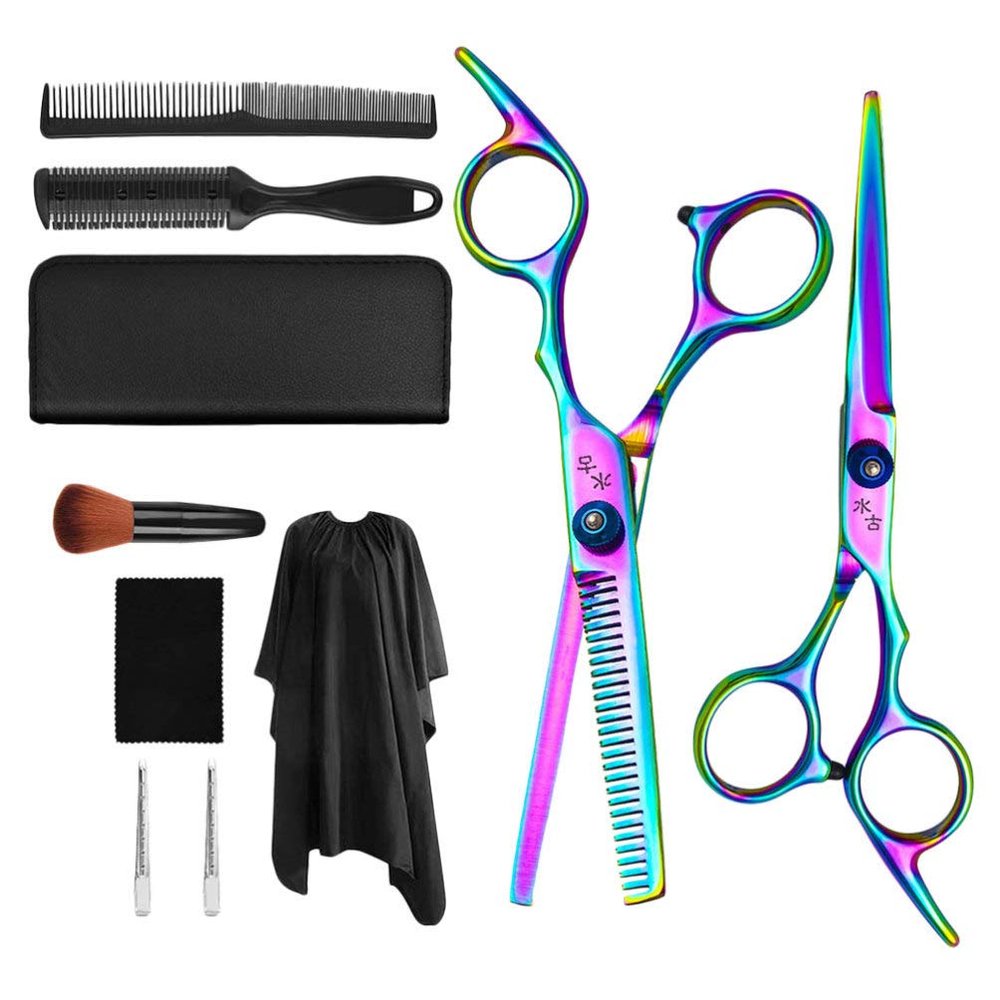 Beaupretty 1set Hairdressing Scissors Kit Barber Scissors Flat Tooth for Hair Cutting Trimming and Thinning for Home and Professional Use