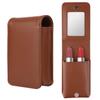 Lipstick Case with Mirror Lip Gloss Holder Cosmetic Organizer Makeup Bag view 1