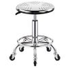 Shop stools with Wheels Heavy Duty 400lbs,Stainless Steel Structure Heavy Duty Rolling stools for Work Bench, Adjustable Swivel Stool Medical On 5 Wheels, lab Stool Round Cushion view 1
