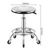 Shop stools with Wheels Heavy Duty 400lbs,Stainless Steel Structure Heavy Duty Rolling stools for Work Bench, Adjustable Swivel Stool Medical On 5 Wheels, lab Stool Round Cushion view 2