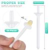 50 Pieces Nose Wax Sticks Applicators Plastic Wax Rod Wand Strips Nostril Cleaning Removal for Men Women Cleaning Nostrils Nasal and Removing Hair view 2