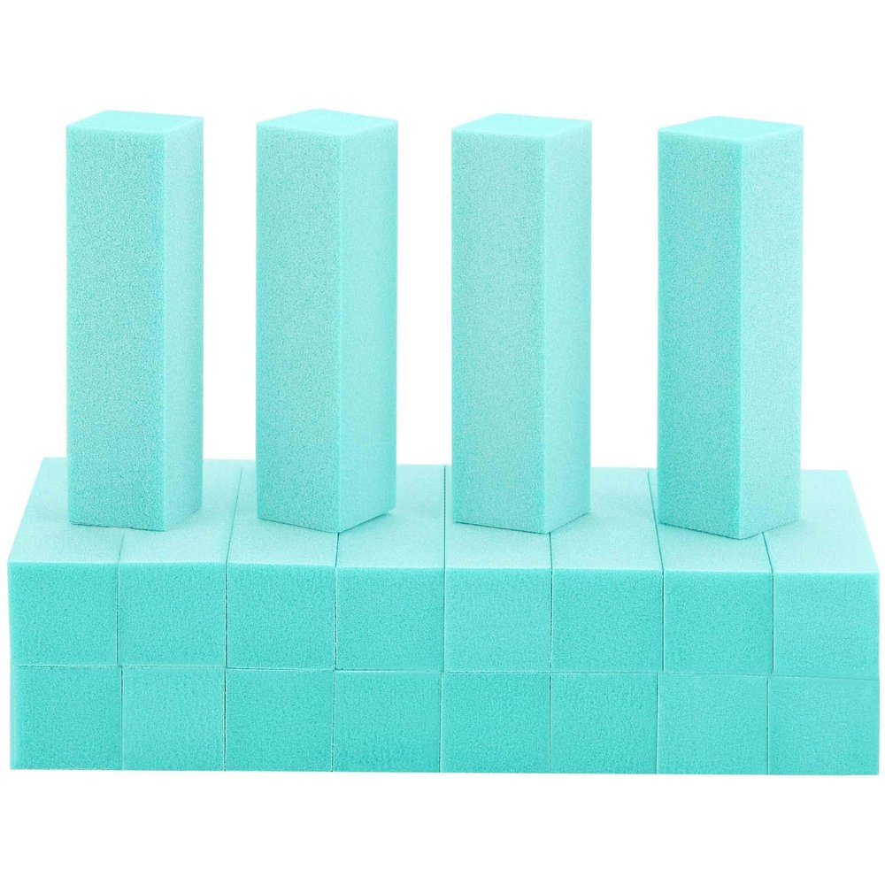 20 Pack Nail Buffers Blocks Sanding Buffing Nail Files Pedicure Manicure Tool 60/100 Grit Green