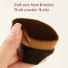 Brush 3 Pcs Makeup Brushes Brushes Flat Top Brushes for Blending Liquid Cream or Powder Cosmetics with Protective Case Brush for Liquid Makeup (Black) view 3