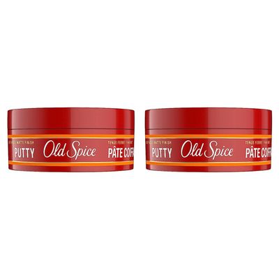 Old Spice Hair Styling Putty for Men, High Hold Matte Finish, 2.22 Oz Each, Twin Pack, NEW Formula
