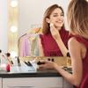 Mueller Beauty Makeup Organizer for Vanity Countertop, Cosmetic and Jewellery Storage Organizer, Stylish Divided Beauty Display Case, Bathroom or Dresser, White view 3