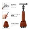 Lasamot Razor Shaving Kit Double Edge Safety Razor with Stand Aluminum Alloy Handle Manual Beard/Mustache Removal Tool Kit view 4