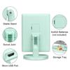 deweisn Tri-Fold Lighted Vanity Tabletop Mount Mirror with 21 LED Lights, Touch Screen and 3X/2X/1X Magnification, Two Power Supply Mode Make up Mirror,Travel Mirror view 3