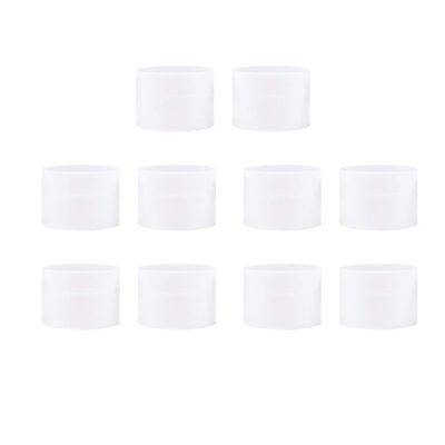 10Pcs Cosmetics Container Eye Shadow Samples Container seasoning Storage case Round Pot Makeup oil jar makeup containers Refillable Bottle travel bottling frosted white