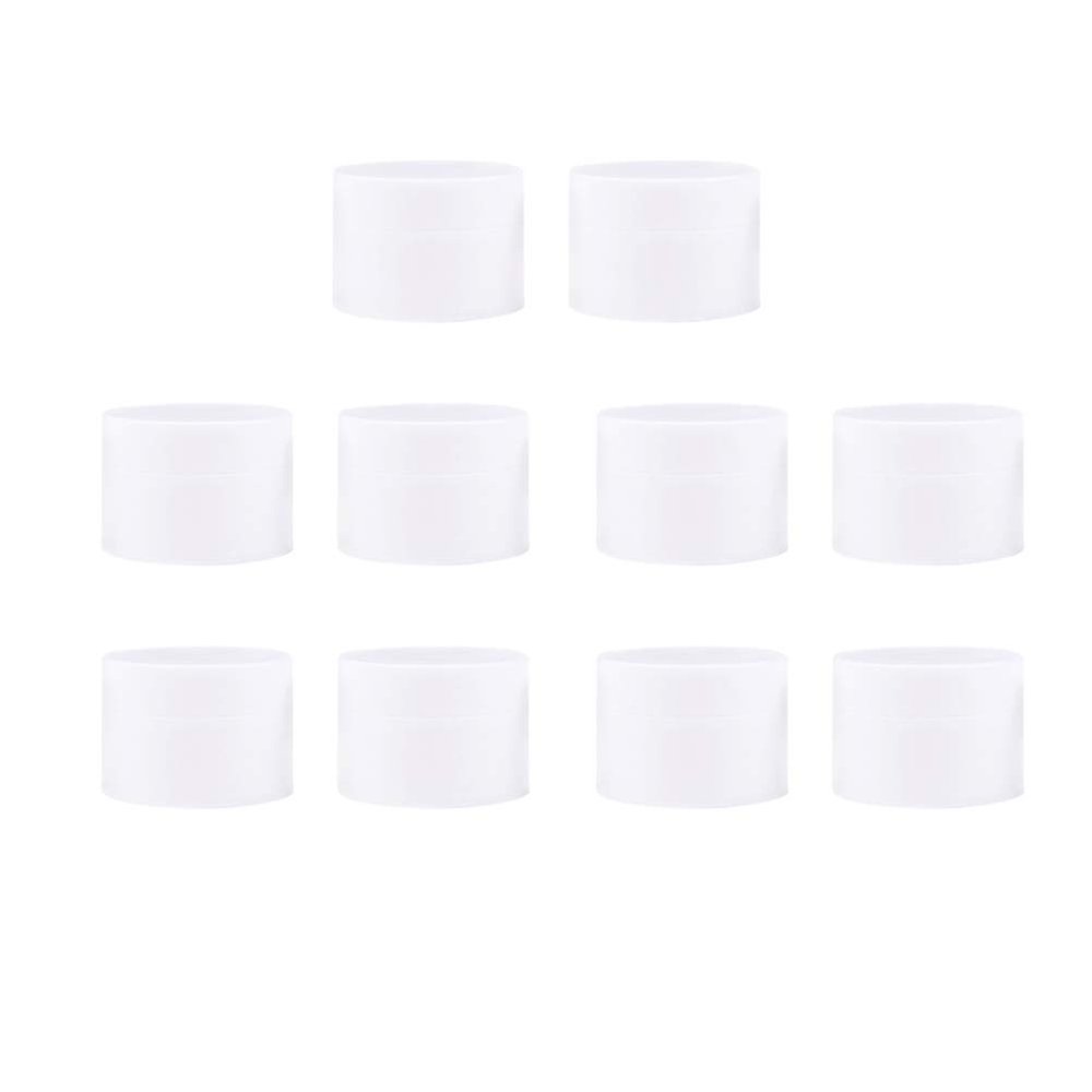 10Pcs Cosmetics Container Eye Shadow Samples Container seasoning Storage case Round Pot Makeup oil jar makeup containers Refillable Bottle travel bottling frosted white