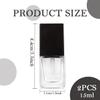 2 Pcs 15ml 0.5oz Square Glass Pump Bottles Refillable Clear Cosmetic Containers with Black Caps for Lotion Serum Foundation Makeup Travel Storage view 2