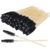 300 Pack Glitter Mascara Wands Disposable EyeLash Spoolie Brushes Makeup Applicator Eyelash Extension Tool Kit, Crystal Gold Handle Black Brush Head view 1
