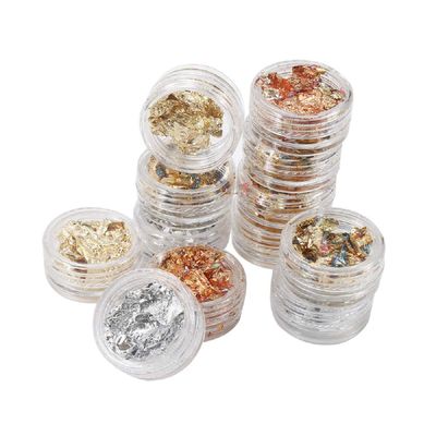 AnHua 12 Boxs Irregular Foil Paper Nail Art Sticker DIY Crystal Manicure UV Polish Decorations 3D Glitter Tools