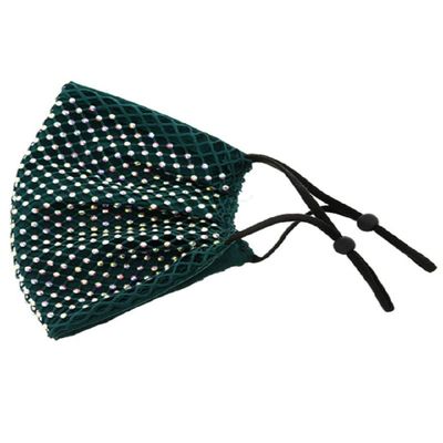 2Chique Boutique Green Embellished Mask