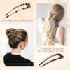 2 Pack Benefree French Style Cellulose Acetate Tortoise Shell U Shaped 4.7 inch Hair Pins Fork 2 Prong Updo Chignon Pin for Women Girls Hairstyle AccessoriesTortoiseshell and White Tortoiseshell) view 3