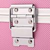 Aluminum Rolling Makeup Train Case, 4 in 1 Lockable Makeup Case Trolley Cosmetic Organizer, Multifunction Travel Storage Case, With 2 Wheels, Locks - Pink view 4