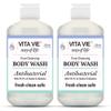 VITA VIE Body Wash, Lemon Scent, Antibacterial Soap for Hands and Forearms With Hazel, Willow Bark Extract, and Tea Tree Oil, Clean Nourishing Formula, Vegan, Paraben Free, Non GMO, 12 FL Oz, 2 Pack view 1