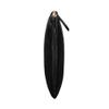 Maxwell Scott - Womens Luxury Designer Leather Flat Makeup Bag Purse - Handmade in Italy - The Zeta Black view 3