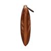 Maxwell Scott - Womens Luxury Designer Leather Flat Makeup Bag Purse - Handmade in Italy - The Zeta Chestnut Tan view 3