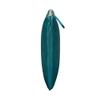 Maxwell Scott - Womens Luxury Designer Leather Flat Makeup Bag Purse - Handmade in Italy - The Zeta Petrol Blue view 3