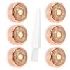 acial Hair Remover Replacement Heads Generation 2, Double Halo Replacement Heads for Finishing Touch Facial Hair Removal for Women, 18K Gold-Plated Replacement Heads for Facial Hair Remover (6 PCS) view 1
