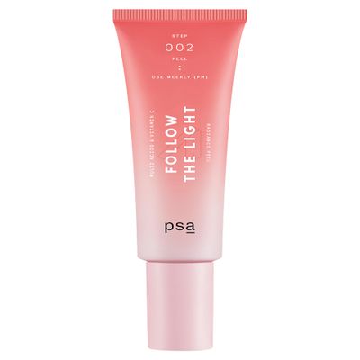 PSA - FOLLOW THE LIGHT Multi Acids & Vitamin C Peel | Glycolic + Lactic Acid, Vitamin C, Pomegranate Enzymes | Suitable for All Skin Types (50 mL | 1.7 oz)
