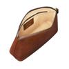 Maxwell Scott - Personalized Womens Luxury Leather Large Makeup Cosmetic Bag - The Chia Large - Chestnut Tan view 3