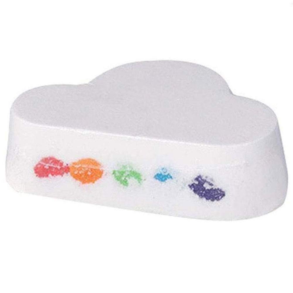 AMOYER 1pc Rainbow Cloud Rainbow Spa Bath Bombs Gift with Colorful Bubbles Float on Water Release Vivid Rainbow Color for Dry Skin