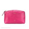 Maxwell Scott - Personalized Womens Luxury Leather Large Makeup Cosmetic Bag - The Chia Large Nappa - Hot Pink view 2