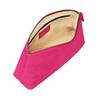 Maxwell Scott - Personalized Womens Luxury Leather Large Makeup Cosmetic Bag - The Chia Large Nappa - Hot Pink view 3