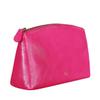 Maxwell Scott - Personalized Womens Luxury Leather Large Makeup Cosmetic Bag - The Chia Large Nappa - Hot Pink view 4