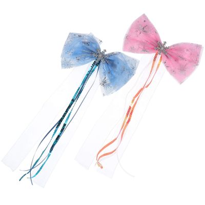 Beaupretty 2pcs Sparkly Snowflake Bow Hairpins Festive Christmas Hair Accessories for Women Cute Glittery Clips for Parties Weddings and Holiday Celebrations
