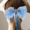 Beaupretty 2pcs Sparkly Snowflake Bow Hairpins Festive Christmas Hair Accessories for Women Cute Glittery Clips for Parties Weddings and Holiday Celebrations view 3