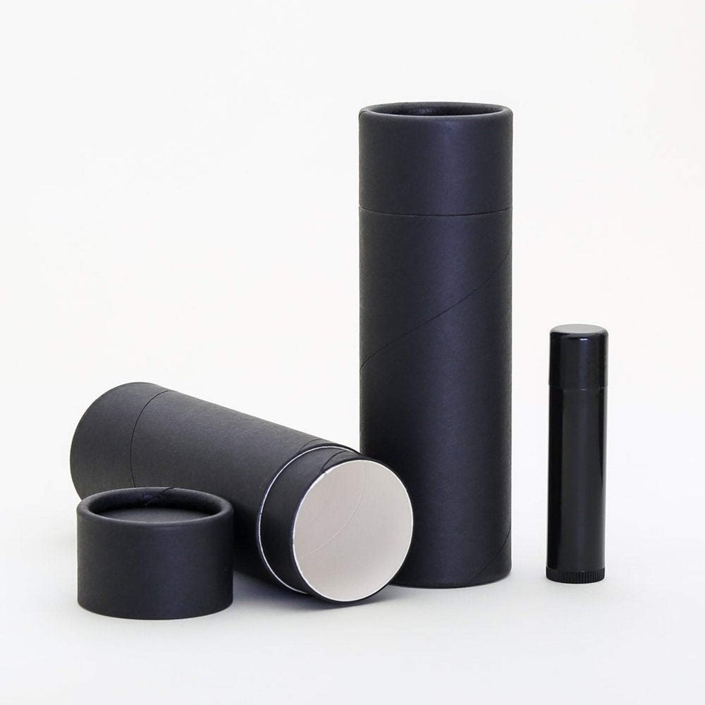 100 mL Black Kraft Paperboard Lip Balm/Salve/Cosmetic/Lotion Tubes 500 Pack
