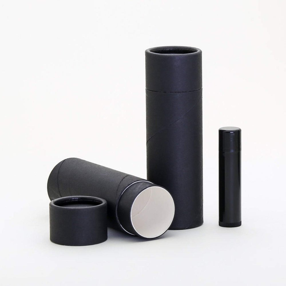 3 OZ Black Kraft Paperboard Lip Balm/Deodorant/Cosmetic/Lotion Tubes 500 Pack
