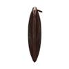 Maxwell Scott - Personalized Womens Luxury Designer Leather Flat Makeup Bag Purse - The Zeta - Dark Brown view 4