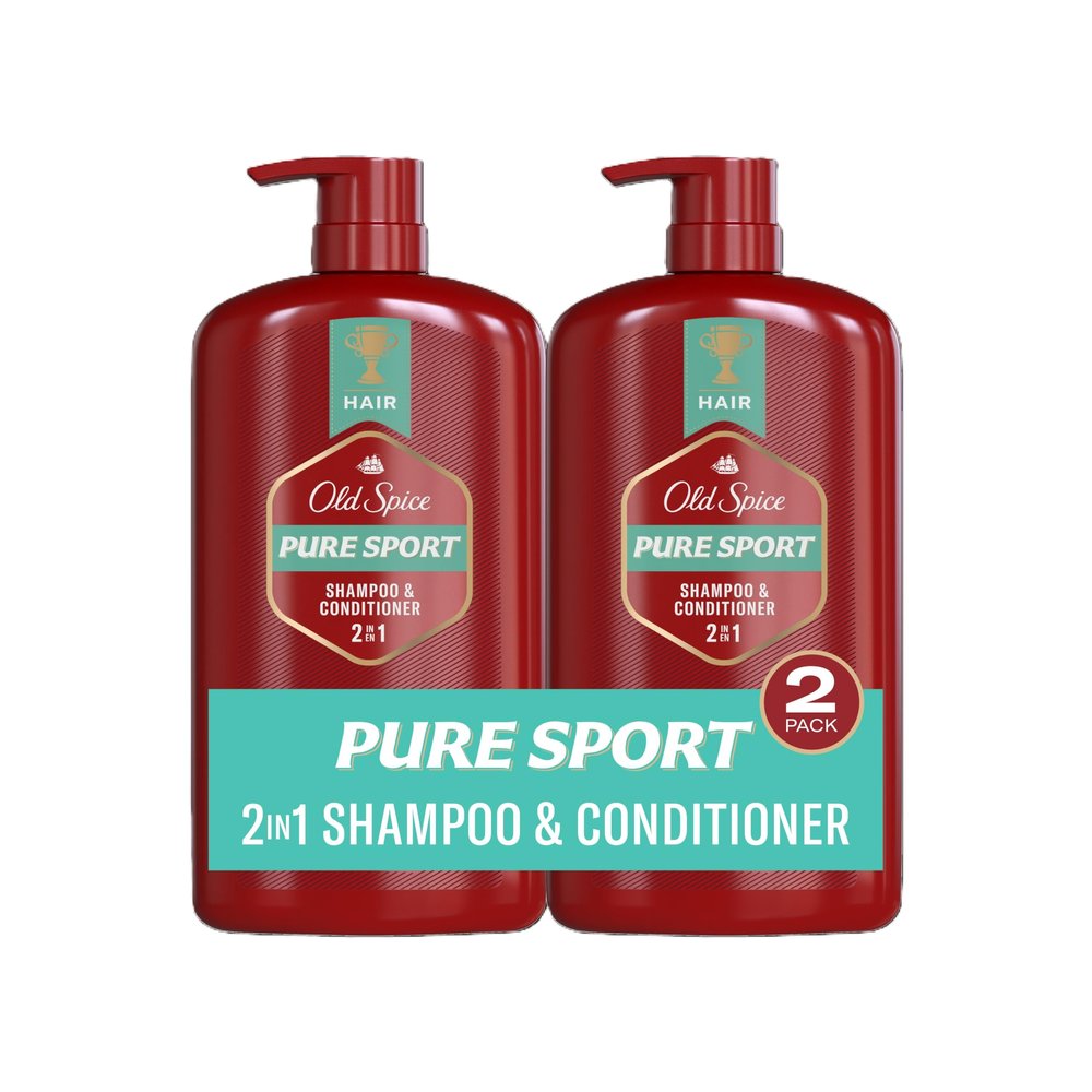 Old Spice Pure Sport 2-in-1 Shampoo and Conditioner Set for Men, Healthier, Fuller, More Moisturized Looking Hair, 29.2 Fl Oz Each, Twin Pack