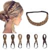 Braided Hair Headband - Wide Elastic Stretch Plaited Chunky Synthetic Hairpiece for Trendy Girls and Women (Medium-five strands, 9/24) view 1