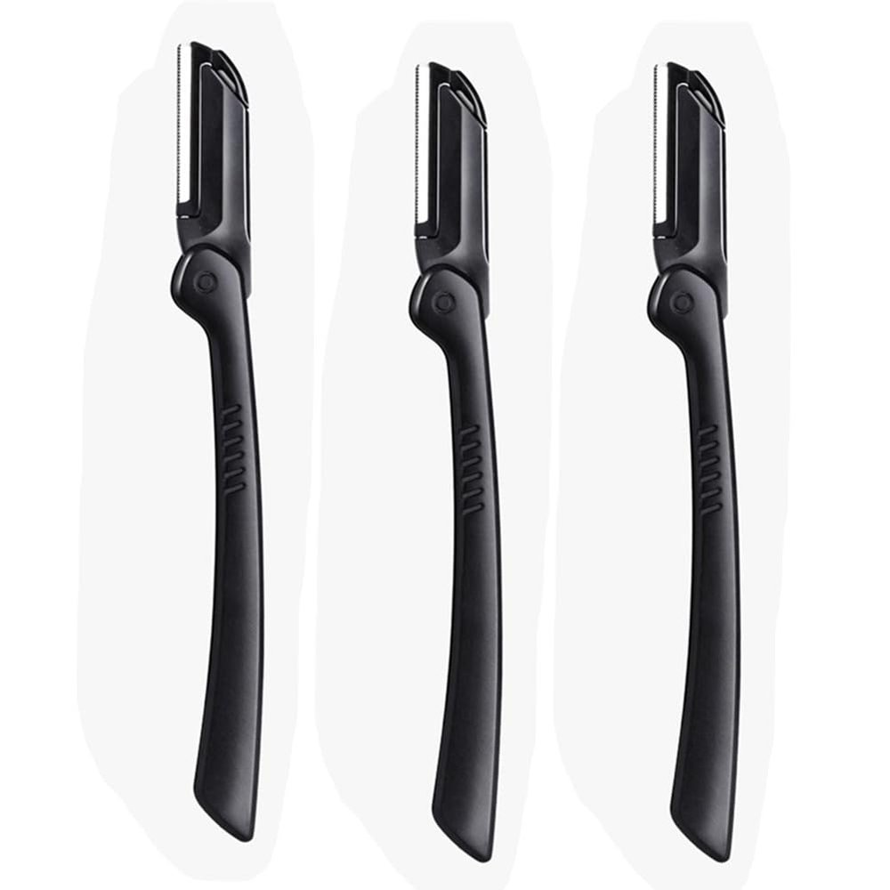 AKOAK 3 Pcs Eyebrow Razor, Skin Care Exfoliating Facial Shaver, Eyebrow, Facial Shaver for Women, Used to Remove Unnecessary Facial Hair and Peach Fuzz - Professional Skin Care Tool