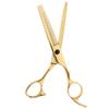 2 Pieces 6.5" Professional Salon Hair Cutting Thinning Scissors Shears Hairdressing Set Stainless Steel Gold view 4