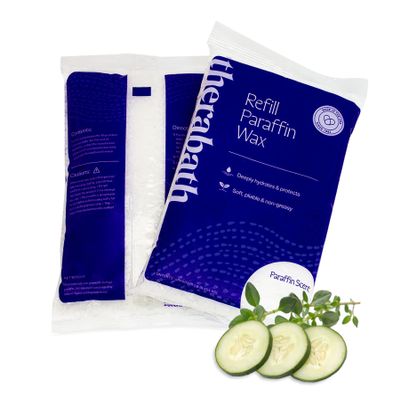 Therabath Paraffin Wax Refill - Thermotherapy - Use to Relieve Arthritis Discomfort, Stiff Muscles, & Dry Skin - for Hands, Feet, Body - Deeply Hydrates - Made in USA, 12 lb. Cucumber Melon w/Thyme