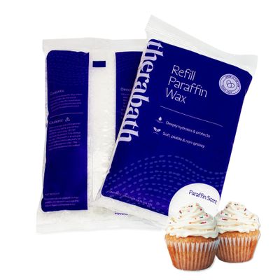 Therabath Paraffin Wax Refill - Thermotherapy - Use to Relieve Arthritis Discomfort, Stiff Muscles, & Dry Skin - For Hands, Feet, Body - Deeply Hydrates & Protects - Made in USA, 12 lb Vanilla Cupcake