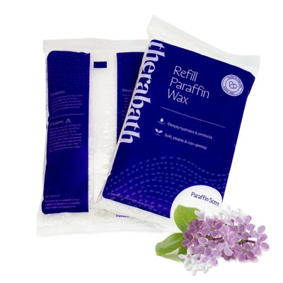 Therabath Paraffin Wax Refill - Thermotherapy - Use to Relieve Arthritis Discomfort, Stiff Muscles, & Dry Skin - For Hands, Feet, Body - Deeply Hydrates & Protects - Made in USA, 12 lb Blooming Lilacs
