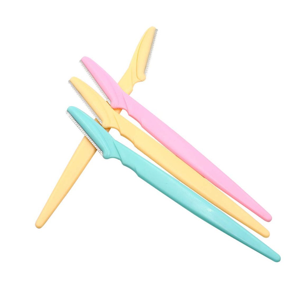 9 PCS Eyebrow Trimming,Eyebrow Hair Trimmers,Eyebrow Razor Facial Hair knife Remover Makeup Tools Trimmer Sharper Shaver Hair Remover Set,Red,Yellow,Green,6