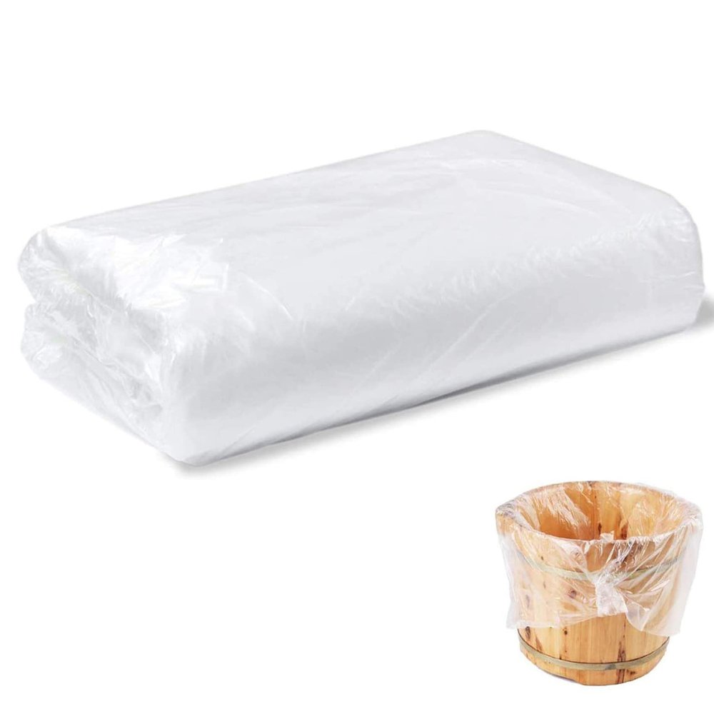100 pcs Foot Basin Liners for Ionic Detox Foot Tub, Disposable Large Foot Tub Liners Plastic Foot Liners for Basin