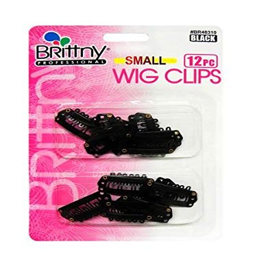 Brittny Wig Clip 12Pc Black (Pack of 2)