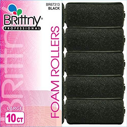 Brittny Roller Foam-Black 10Ct [L] (Pack of 3)