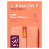 Cleanlogic Bath and Body Exfoliating Body Scrubber, Large Exfoliator Tool for Smooth and Softer Skin, Daily Skincare Routine, Assorted Colors, 3 Count Value Pack view 1