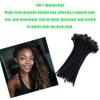 100% Human Hair Dreadlocks Handmade Locs Samll Size 0.4cm Width Pencil Size 60 per Bundles Natural Black #1B 12inch view 4